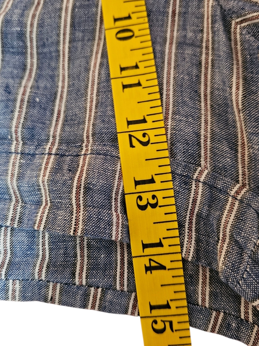 Athleta Cabo Linen 4" Striped Shorts Size 12 SU19 - Picture 13 of 14